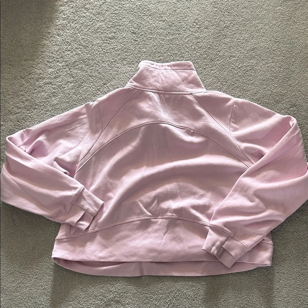 All in Motion Cropped Light Pink Quarter-Zip Pullover - Picture 4 of 5